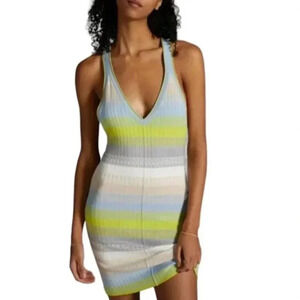 Daily Practice by Anthropologie Tuvalu Dress Striped Sweater Size Medium Women's